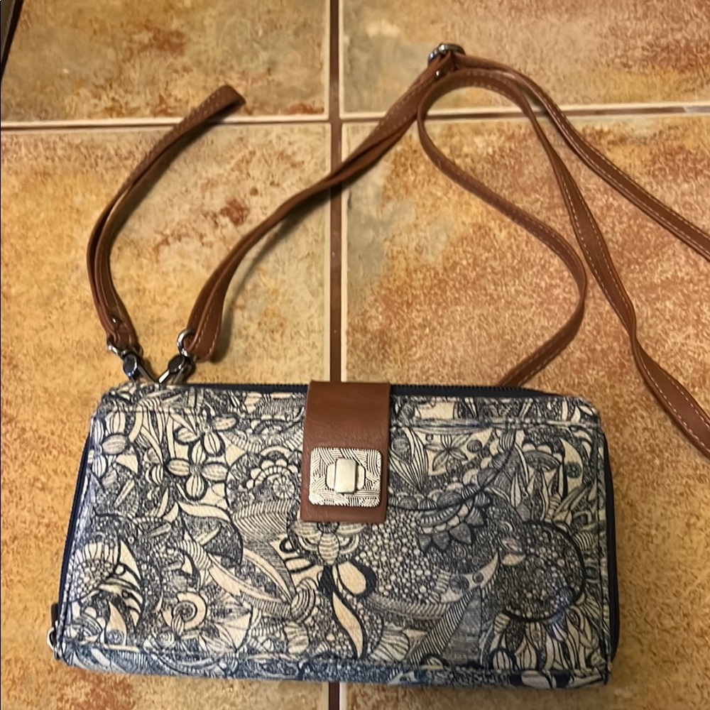 Sakroots floral crossbody/clutch